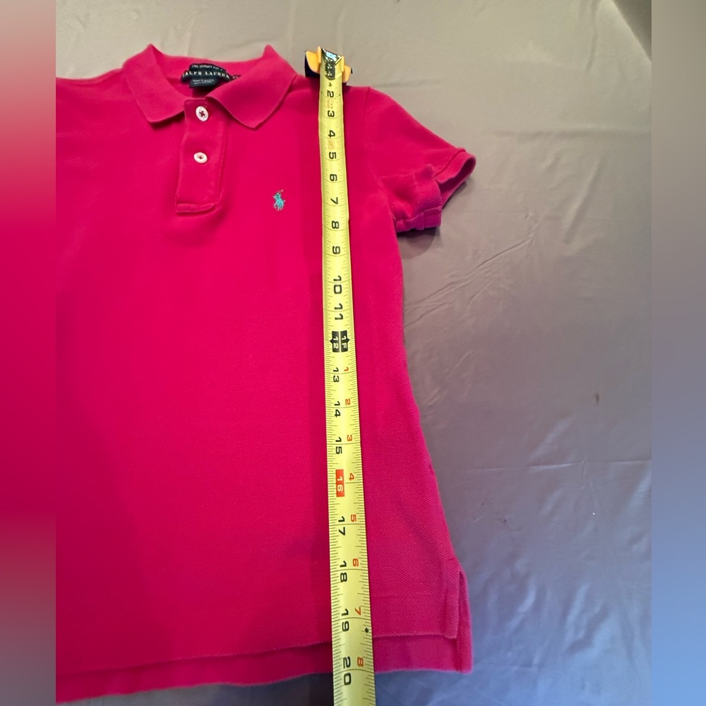 Ralph Lauren Blue Label Hot Pink “The Skinny Polo” Short Sleeve w/ Teal Pony XS - Picture 6 of 8